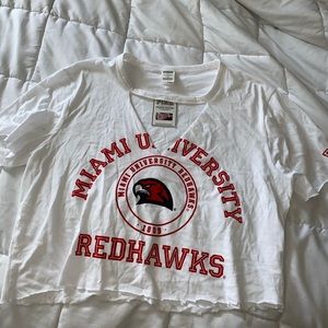 PINK miami university (ohio) crop top
